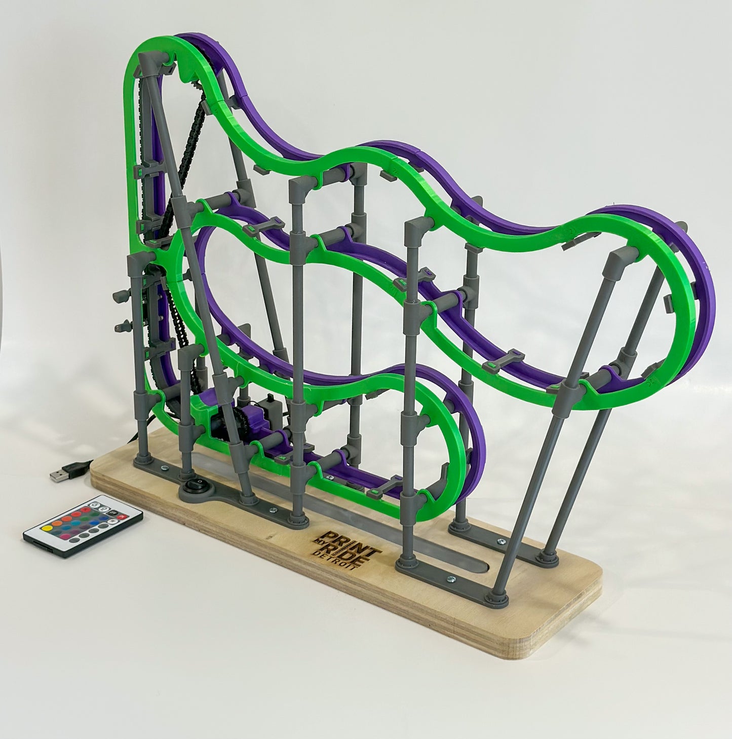 Working Model Roller Coaster - Free Spin