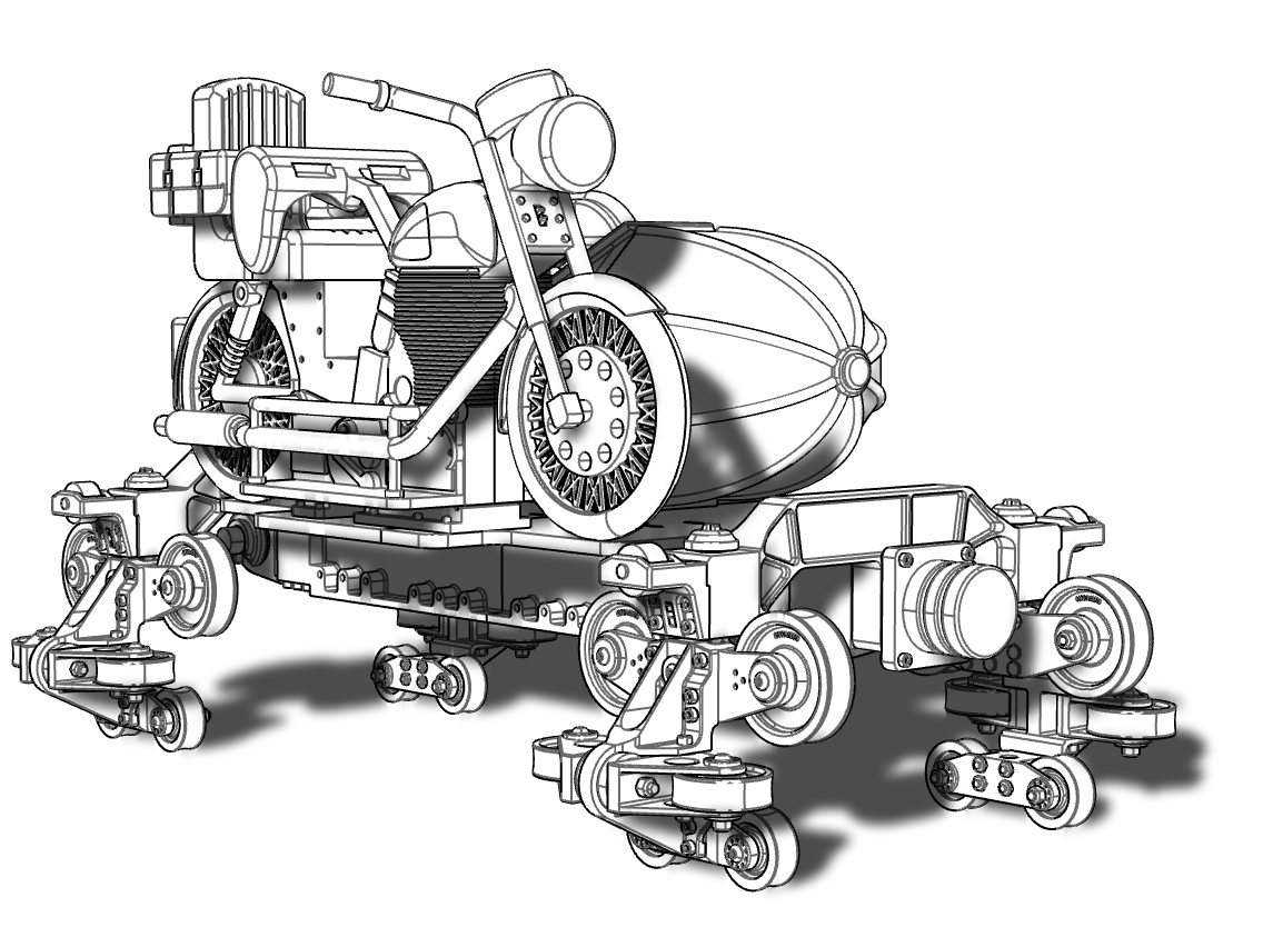 Digital Download - Motorbike Adventure 3D Printing STL & STEP Files